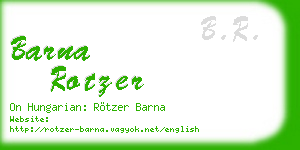 barna rotzer business card